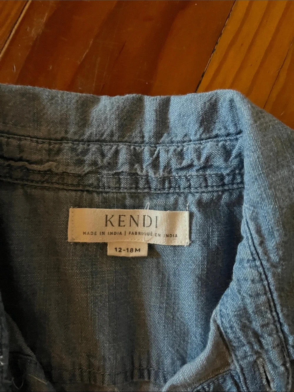 Kendi Girls Long-Sleeve Denim Dress - Blue